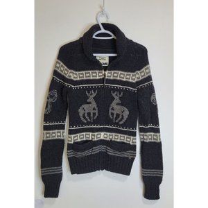 TNA Lambswool Zip-up Sweater